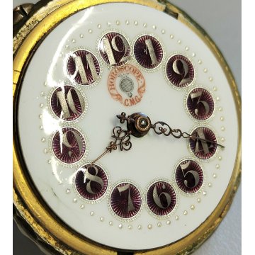 ANTICO OROLOGIO TASCA taschino Horoscope EPOCA '900 OLD POCKET WATCH cloisonne