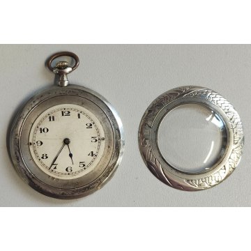 ANTICO OROLOGIO TASCA argento 800 taschino OLD SILVER POCKET WATCH epoca 1800