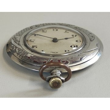 ANTICO OROLOGIO TASCA argento 800 taschino OLD SILVER POCKET WATCH epoca 1800