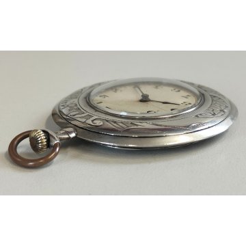 ANTICO OROLOGIO TASCA argento 800 taschino OLD SILVER POCKET WATCH epoca 1800