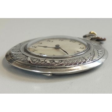 ANTICO OROLOGIO TASCA argento 800 taschino OLD SILVER POCKET WATCH epoca 1800