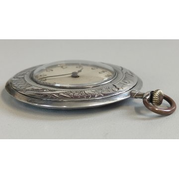 ANTICO OROLOGIO TASCA argento 800 taschino OLD SILVER POCKET WATCH epoca 1800