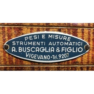 ANTICA BILANCIA TAVOLO M 1900 DOPPIO PIATTO METALLO PESI PUNZONATA PESA