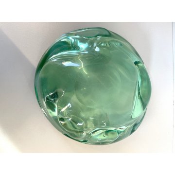 BOWL CRISTALLO VERDE ACQUAMARINA Seguso VINTAGE BOWL ART GLASS ø 22 cm ANNI '50