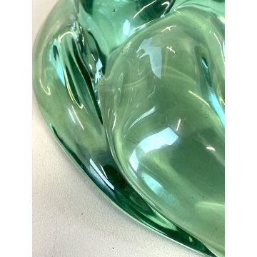 BOWL CRISTALLO VERDE ACQUAMARINA Seguso VINTAGE BOWL ART GLASS ø 22 cm ANNI '50