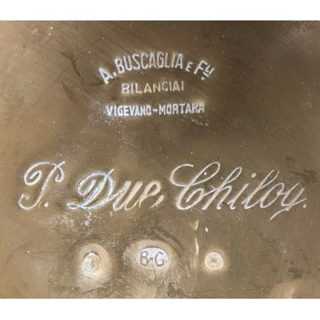 ANTICA BILANCIA TAVOLO M 1900 DOPPIO PIATTO METALLO PESI PUNZONATA PESA