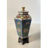 ANTICO VASO CINESE ESAGONALE BRONZO CLOISONNE SMALTO POLICROMO 14 cm/h