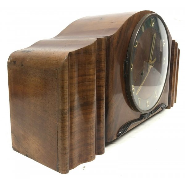 Orologio da tavolo in legno vintage 