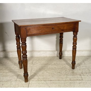 ANTICO PICCOLO SCRITTOIO LUIGI FILIPPO SCRIVANIA CASSETTO LEGNO NOCE 1800 DESK