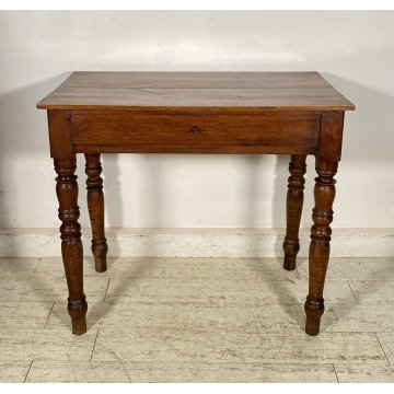 ANTICO PICCOLO SCRITTOIO LUIGI FILIPPO SCRIVANIA CASSETTO LEGNO NOCE 1800 DESK