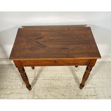 ANTICO PICCOLO SCRITTOIO LUIGI FILIPPO SCRIVANIA CASSETTO LEGNO NOCE 1800 DESK