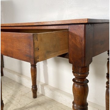 ANTICO PICCOLO SCRITTOIO LUIGI FILIPPO SCRIVANIA CASSETTO LEGNO NOCE 1800 DESK