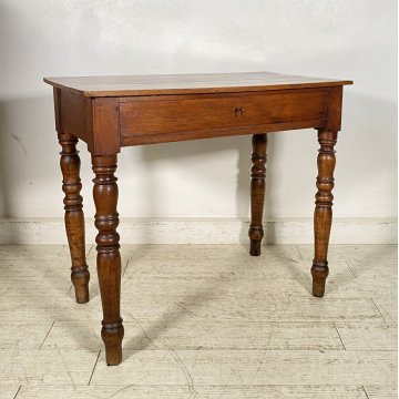 ANTICO PICCOLO SCRITTOIO LUIGI FILIPPO SCRIVANIA CASSETTO LEGNO NOCE 1800 DESK