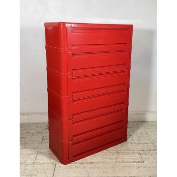 SCARPIERA KARTELL ROSSA Olaf Von Bohr 1974 PORTA SCARPE MOD. 4963 DESIGN VINTAGE