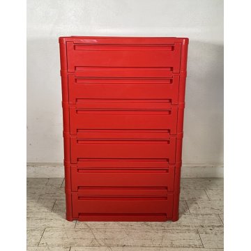 SCARPIERA KARTELL ROSSA Olaf Von Bohr 1974 PORTA SCARPE MOD. 4963 DESIGN VINTAGE