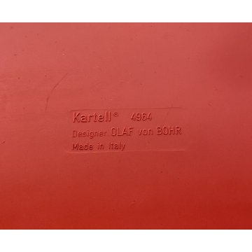 SCARPIERA KARTELL ROSSA Olaf Von Bohr 1974 PORTA SCARPE MOD. 4963 DESIGN VINTAGE