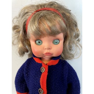 BAMBOLA VINTAGE DOLL BIG EYE Furga Arianna MUÑECA ABITO ORIGINALE  40 cm/h  '60