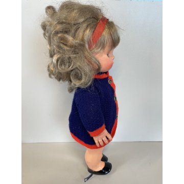 BAMBOLA VINTAGE DOLL BIG EYE Furga Arianna MUÑECA ABITO ORIGINALE  40 cm/h  '60