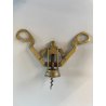 ANTICO CAVATAPPI OTTONE BREVETTO Gropelli DUE LEVE Corkscrew  MUSEALE PRIMO '900