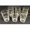 ANTICO SET 6 BICCHIERI GUCCI MADE IN ITALY ORO VETRO GLASS ANNI 80 VINTAGE CENA 
