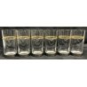 ANTICO SET 6 BICCHIERI GUCCI MADE IN ITALY ORO VETRO GLASS ANNI 80 VINTAGE CENA 