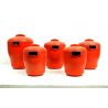 Set 5 BRISTOLITE KITCHEN CANISTER  311 DECO in RED BAKELITE VINTAGE RETO 1940's