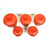 Set 5 BRISTOLITE KITCHEN CANISTER  311 DECO in RED BAKELITE VINTAGE RETO 1940's