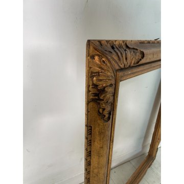 ANTICA CORNICE DORATA BAROCCO LEGNO SCOLPITO 55 cm x 64 cm EPOCA '900