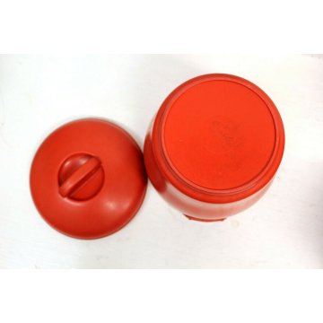 Set 5 BRISTOLITE KITCHEN CANISTER  311 DECO in RED BAKELITE VINTAGE RETO 1940's