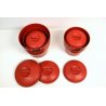 Set 5 BRISTOLITE KITCHEN CANISTER  311 DECO in RED BAKELITE VINTAGE RETO 1940's