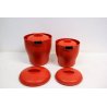 Set 5 BRISTOLITE KITCHEN CANISTER  311 DECO in RED BAKELITE VINTAGE RETO 1940's