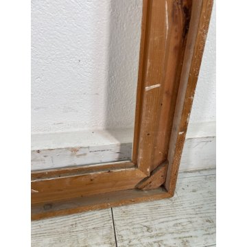 GRANDE ANTICA CORNICE BIANCA DORATA LEGNO SCOLPITO 136 cm x 76 cm EPOCA '900