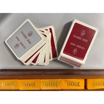 SCATOLA PER CARTE da GIOCO POKER FICHES RADICA OLMO placca ARGENTO Castellani