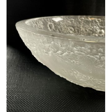 GRANDE CENTROTAVOLA MOON BOWL ø 31 cm Arnolfo Di Cambio OPTICAL ART GLASS '60s