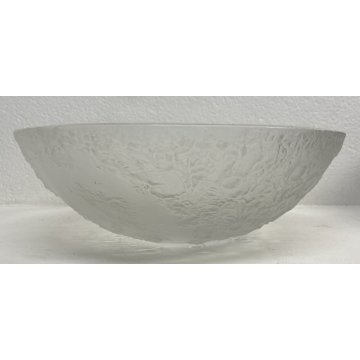 GRANDE CENTROTAVOLA MOON BOWL ø 31 cm Arnolfo Di Cambio OPTICAL ART GLASS '60s