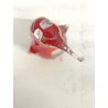 SCULTURA FIGURA ANIMALE Pinguino VETRO Murano ROSSO SOMMERSO DESIGN Seguso (?)