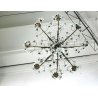 LAMPADARIO SOFFITTO LIBERTY A GOCCE FIORI CRISTALLO DI BOEMIA  '900