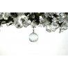 LAMPADARIO SOFFITTO LIBERTY A GOCCE FIORI CRISTALLO DI BOEMIA  '900