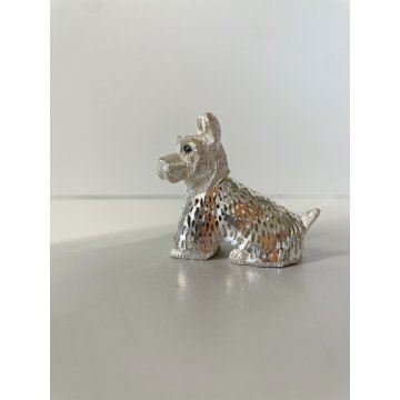 Christofle Paris SCOTTISH TERRIER Christofle Lumiere SILVERPLATED OCCHI ONICE