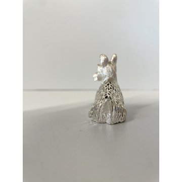 Christofle Paris SCOTTISH TERRIER Christofle Lumiere SILVERPLATED OCCHI ONICE