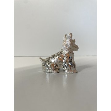 Christofle Paris SCOTTISH TERRIER Christofle Lumiere SILVERPLATED OCCHI ONICE