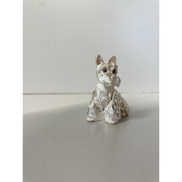 Christofle Paris SCOTTISH TERRIER Christofle Lumiere SILVERPLATED OCCHI ONICE