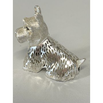 Christofle Paris SCOTTISH TERRIER Christofle Lumiere SILVERPLATED OCCHI ONICE