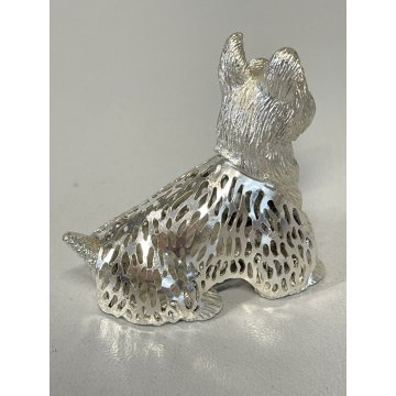 Christofle Paris SCOTTISH TERRIER Christofle Lumiere SILVERPLATED OCCHI ONICE