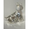 Christofle Paris SCOTTISH TERRIER Christofle Lumiere SILVERPLATED OCCHI ONICE