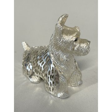 Christofle Paris SCOTTISH TERRIER Christofle Lumiere SILVERPLATED OCCHI ONICE