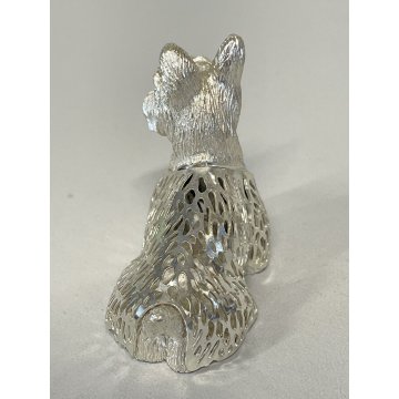 Christofle Paris SCOTTISH TERRIER Christofle Lumiere SILVERPLATED OCCHI ONICE