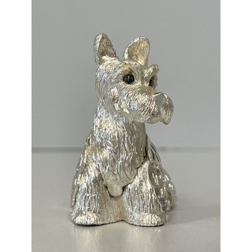 Christofle Paris SCOTTISH TERRIER Christofle Lumiere SILVERPLATED OCCHI ONICE