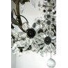 LAMPADARIO SOFFITTO LIBERTY A GOCCE FIORI CRISTALLO DI BOEMIA  '900