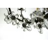 LAMPADARIO SOFFITTO LIBERTY A GOCCE FIORI CRISTALLO DI BOEMIA  '900